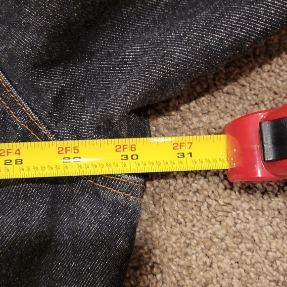 Mens Jean Jacket Big and Tall Black Denim XXL EUC - Picture 12 of 16